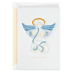 Hallmark Peace On Earth Angel Quilled Paper Handmade Christmas Card