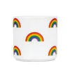 Rainbow Icons On White Ceramic Planter, 4.5" -Hallmark shop Rainbow Icons on White Planter 115440 01