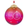 Hallmark Keepsake Ornament 50th Anniversary Christmas Commemorative Special Edition Glass And Metal Ornament -Hallmark shop Red Ball 50th Anniversary Keepsake Ornament 2499QGO2987 01