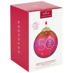 Hallmark Keepsake Ornament 50th Anniversary Christmas Commemorative Special Edition Glass And Metal Ornament 11 Hallmark Keepsake Ornament 50th Anniversary Christmas Commemorative Special Edition Glass And Metal Ornament -Hallmark shop Red Ball 50th Anniversary Keepsake Ornament 2499QGO2987 04