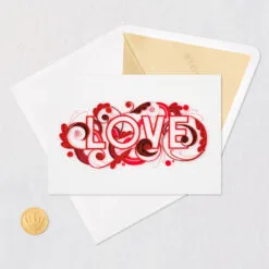 Hallmark With All My Heart Quilled Paper Handmade Love Card 14 Hallmark With All My Heart Quilled Paper Handmade Love Card -Hallmark shop Red Letters Quilled Paper Handmade Romantic Love Card 1299LAD2811 05