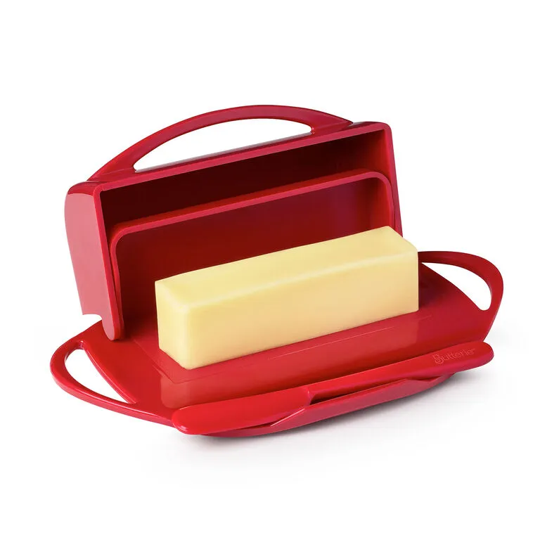 Red Butterie Flip-Top Butter Dish 4 Red Butterie Flip-Top Butter Dish - Image 2