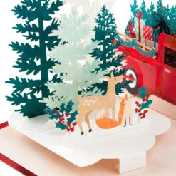 Hallmark Joy To You 3D Pop-Up Christmas Card -Hallmark shop Red Truck 3D PopUp Christmas Card 1299IXC7122 04
