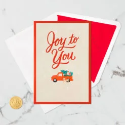 Hallmark Joy To You 3D Pop-Up Christmas Card -Hallmark shop Red Truck 3D PopUp Christmas Card 1299IXC7122 06