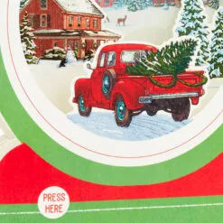 Hallmark Red Truck Snow Globe Musical 3D Pop-Up Christmas Card With Motion -Hallmark shop Red Truck Snowglobe 3D PopUp Music Motion Christmas Card 1299XOD9992 05
