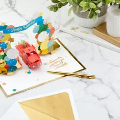 Hallmark Celebrating You Red Truck And Banner 3D Pop-Up Birthday Card -Hallmark shop Red Truck and Banner 3D PopUp Birthday Card 1299LAD2896 08