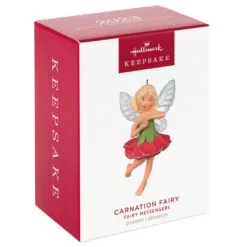 Hallmark Fairy Messengers Carnation Fairy Ornament -Hallmark shop Red and Green Fairy Keepsake Ornament 1499QXR8007 04