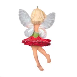 Hallmark Fairy Messengers Carnation Fairy Ornament -Hallmark shop Red and Green Fairy Keepsake Ornament 1499QXR8007 06