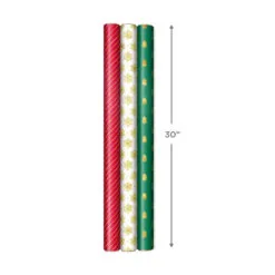 Hallmark Christmas Gift Wrap Kit With Wrapping Paper, Bows, Ribbons And Tags 16 Hallmark Christmas Gift Wrap Kit With Wrapping Paper, Bows, Ribbons And Tags -Hallmark shop RedWhiteGreen 3Roll Holiday Wrapping Paper Set 5JXW1200 07