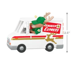 Hallmark Grandma Got Run Over By A Reindeer Musical Ornament 11 Hallmark Grandma Got Run Over By A Reindeer Musical Ornament -Hallmark shop Reindeer Express Delivery Truck Keepsake Ornament 2199QGO2639 03