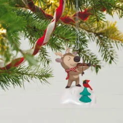 Hallmark Festive Fiddler Musical Ornament -Hallmark shop Reindeer Playing Violin Musical Keepsake Ornament 2199QGO2937 02
