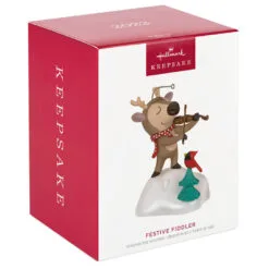 Hallmark Festive Fiddler Musical Ornament -Hallmark shop Reindeer Playing Violin Musical Keepsake Ornament 2199QGO2937 04