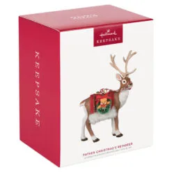 Hallmark Father Christmas's Reindeer Ornament -Hallmark shop Reindeer With Toy Sack Keepsake Ornament 2199QXE3287 04