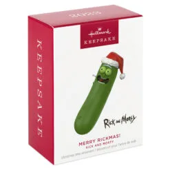 Hallmark Rick And Morty Merry Rickmas! Ornament -Hallmark shop Rick and Morty Pickle Keepsake Ornament 1799QXI6087 04