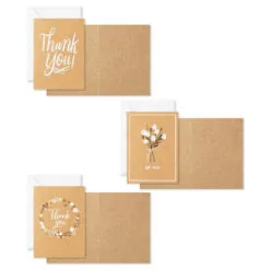 Hallmark Rustic Floral Boxed Blank Thank-You Notes Assortment, Pack Of 48 -Hallmark shop Rustic Floral Assorted Boxed ThankYou Cards 5STZ1160 03