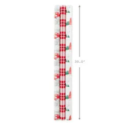 Hallmark Rustic Winter 3-Pack Reversible Metallic Christmas Wrapping Paper, 120 Sq. Ft. -Hallmark shop Rustic Winter Reversible Christmas Wrapping Paper 5JXW1034 03