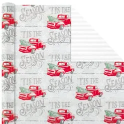Hallmark Rustic Winter 3-Pack Reversible Metallic Christmas Wrapping Paper, 120 Sq. Ft. -Hallmark shop Rustic Winter Reversible Christmas Wrapping Paper 5JXW1034 04