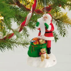 Hallmark Checking It Twice Ornament With Light And Sound -Hallmark shop Santa Checking His List Keepsake Ornament 2999QGO2657 02