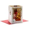 Hallmark Spirit Of Christmas Musical 3D Pop-Up Christmas Card With Light -Hallmark shop Santa Shadow Box 3D PopUp Music Light Christmas Card 1099XOD4034 01