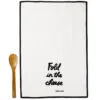 Hallmark Schitt's Creek® Fold In The Cheese Tea Towel And Wooden Spoon, Set Of 2 -Hallmark shop Schitts Creek Funny Tea Towel and Wooden Spoon 1PCL1040 01
