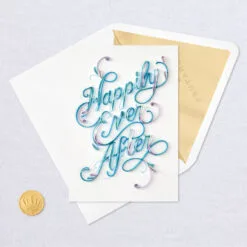 Hallmark Happily Ever After Quilled Paper Handmade Wedding Card 14 Hallmark Happily Ever After Quilled Paper Handmade Wedding Card -Hallmark shop Script Letters Quilled Paper Handmade Wedding Card 1299LAD9615 05