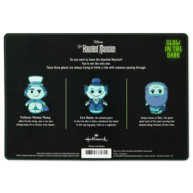Hallmark Itty Bittys® Disney The Haunted Mansion Ghosts Glow-in-the-Dark Plush, Set Of 3 8 Hallmark Itty Bittys® Disney The Haunted Mansion Ghosts Glow-in-the-Dark Plush, Set Of 3 - Image 6