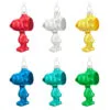 Hallmark The Peanuts® Gang Snoopy Glass Ornaments, Set Of 6 -Hallmark shop Set of 6 Colored Glass Snoopy Keepsake Ornaments 2499QSB6329 01