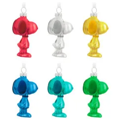 Hallmark The Peanuts® Gang Snoopy Glass Ornaments, Set Of 6 13 Hallmark The Peanuts® Gang Snoopy Glass Ornaments, Set Of 6 -Hallmark shop Set of 6 Colored Glass Snoopy Keepsake Ornaments 2499QSB6329 06