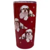 E&S Pets Shih Tzu Stainless Steel Tumbler, 20 Oz. -Hallmark shop Shih Tzu on Dark Red Stainless Steel Tumbler 11587 01
