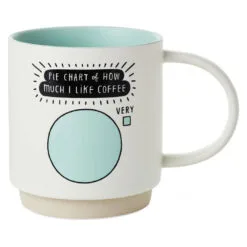 Hallmark Pie Chart Coffee Lover Funny Mug, 16 Oz.