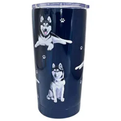 E&S Pets Siberian Husky Stainless Steel Tumbler, 20 Oz.