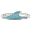 Pura Vida Silver Turquoise Wave Stacking Ring, Size 6 1 Pura Vida Silver Turquoise Wave Stacking Ring, Size 6 -Hallmark shop Silver Turquoise Wave Ring 1010JERG1111SILV6 01