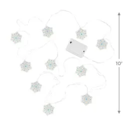 Hallmark Snowflake 10-Light Christmas String Lights, 10' -Hallmark shop Snowflakes Keepsake Christmas Light String 1QSB6297 03