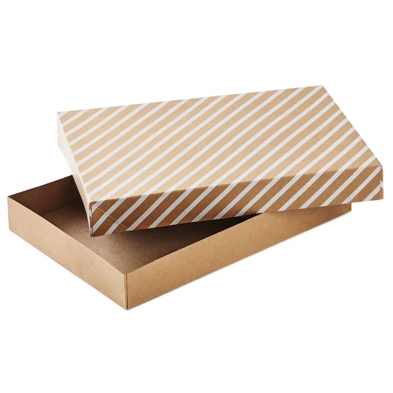 Hallmark Snowflakes And Stripes 12-Pack Designed Brown Shirt Boxes 6 Hallmark Snowflakes And Stripes 12-Pack Designed Brown Shirt Boxes - Image 4