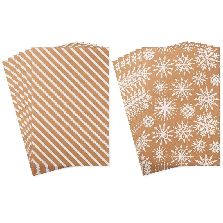 Hallmark Snowflakes And Stripes 12-Pack Designed Brown Shirt Boxes 7 Hallmark Snowflakes And Stripes 12-Pack Designed Brown Shirt Boxes - Image 5