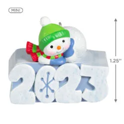 Hallmark Mini A Snowy 2023 Ornament With Light, 1.25" 11 Hallmark Mini A Snowy 2023 Ornament With Light, 1.25" -Hallmark shop Snowman 2023 Keepsake Ornament 1299QXM9209 03