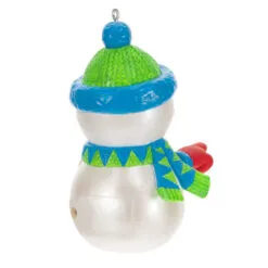Hallmark Pull My Finger Snowman Ornament With Sound -Hallmark shop Snowman With BlueGreen HatScarf Keepsake Ornament 2199QGO2829 06