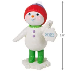 Hallmark Sweet Snowman 2023 Ornament -Hallmark shop Snowman With Snowflake Ornament Keepsake Ornament 3999QGO2777 03