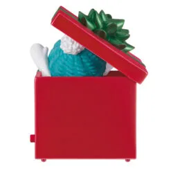 Hallmark Smiles Across The Miles 2023 Recordable Sound Ornament -Hallmark shop Snowman in Red Present Keepsake Ornament 2499QGO2619 06