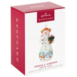 Hallmark Snowtop Lodge Terran S. Gardner Porcelain Ornament 11 Hallmark Snowtop Lodge Terran S. Gardner Porcelain Ornament -Hallmark shop Snowman with Flower Pot Keepsake Ornament 2299QXR8119 04