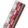Hallmark Snow Merry 3-Pack Foil Christmas Wrapping Paper Assortment, 60 Sq. Ft. 2 Hallmark Snow Merry 3-Pack Foil Christmas Wrapping Paper Assortment, 60 Sq. Ft. -Hallmark shop Snowmen and Plaid Foil Christmas Wrapping Paper 5JXW1061 01