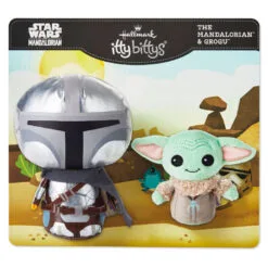 Hallmark Itty Bittys® Star Wars™ The Mandalorian™ And Grogu™ Plush, Set Of 2 -Hallmark shop Star Wars Mandalorian and Grogu Plush itty bittys 2Pack 1KDD2106 03
