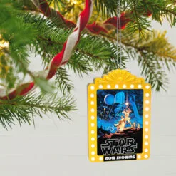 Hallmark Star Wars: A New Hope™ Now Showing Ornament With Light -Hallmark shop Star Wars Movie Poster Keepsake Ornament 2499QXI7149 02