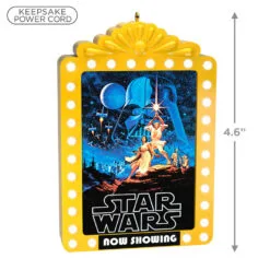 Hallmark Star Wars: A New Hope™ Now Showing Ornament With Light -Hallmark shop Star Wars Movie Poster Keepsake Ornament 2499QXI7149 03