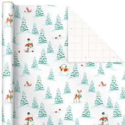 Hallmark Pastel Christmas Prints 3-Pack Wrapping Paper, 120 Sq. Ft. -Hallmark shop Storybook Scenes 3Pack Christmas Wrapping Paper 5JXW1081 05
