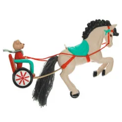Hallmark A Pony For Christmas 2023 Ornament 13 Hallmark A Pony For Christmas 2023 Ornament -Hallmark shop Teddy Bear in Horse Chariot Keepsake Ornament 1799QXR8039 06