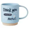Hallmark Thank You, Cheers, Merci Mug, 16 Oz. -Hallmark shop Thank You Cheers Merci Ceramic Mug 1MUG3580 01