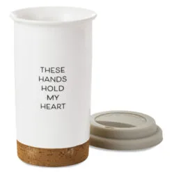 Hallmark These Hands Hold My Heart Ceramic Travel Mug, 12.5 Oz. 10 Hallmark These Hands Hold My Heart Ceramic Travel Mug, 12.5 Oz. -Hallmark shop These Hands Hold My Heart Travel Mug With Paints 1BBY4852 04