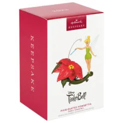 Hallmark Disney Tinker Bell Pixie-Dusted Poinsettia Ornament 11 Hallmark Disney Tinker Bell Pixie-Dusted Poinsettia Ornament -Hallmark shop Tinker Bell on Flower Keepsake Ornament 2099QXD6637 04
