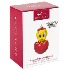 Hallmark Looney Tunes™ Tweety™ Chwistmas Surprise Ornament -Hallmark shop Tweety Bird in Red Ball Keepsake Ornament 1899QXI6047 04